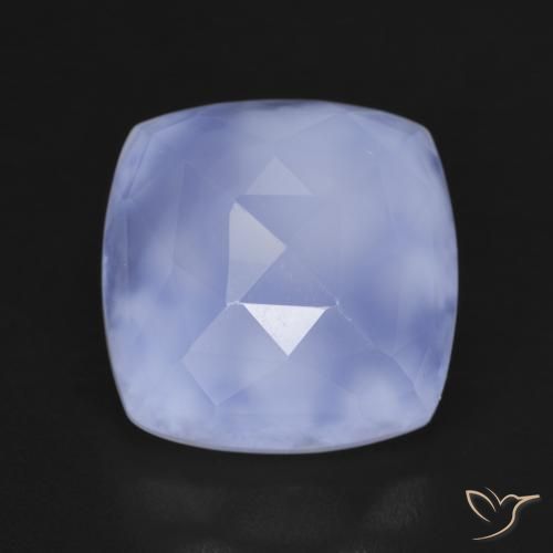 6.86ct Natürlicher Purpurblau Chalzedon, Kissen, Lichtdurchlässig