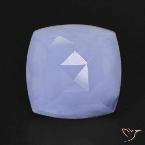 6.81ct Natürlicher Purpurblau Chalzedon, Kissen, Lichtdurchlässig