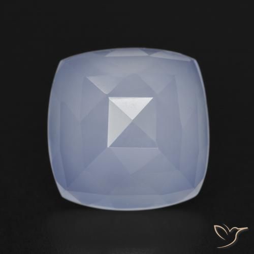 6.36ct Natürlicher Hellviolettes Blau Chalzedon, Kissen, Lichtdurchlässig