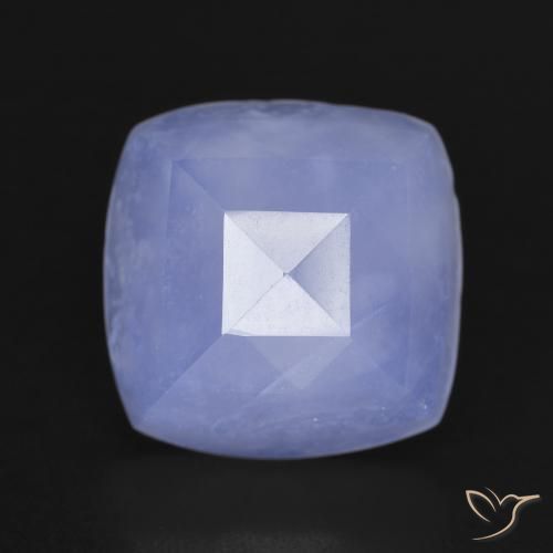 6.33ct Natürlicher Purpurblau Chalzedon, Kissen, Lichtdurchlässig