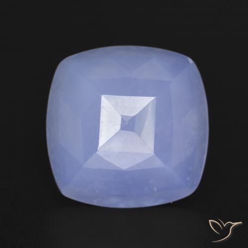 6.63ct Natürlicher Purpurblau Chalzedon, Kissen, Lichtdurchlässig