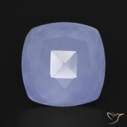 7.19ct Natürlicher Purpurblau Chalzedon, Kissen, Lichtdurchlässig