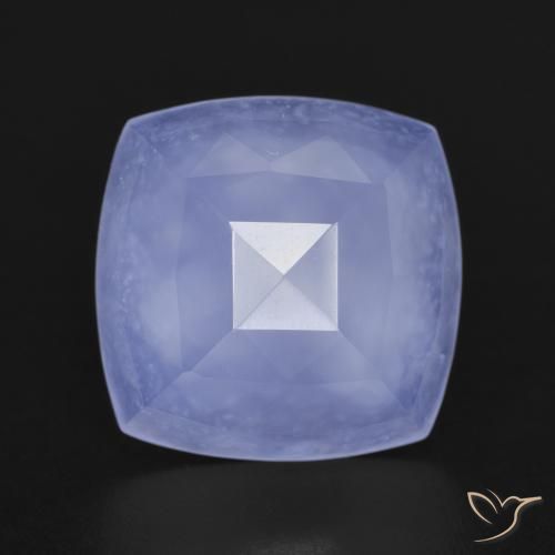 6.40ct Natürlicher Purpurblau Chalzedon, Kissen, Lichtdurchlässig
