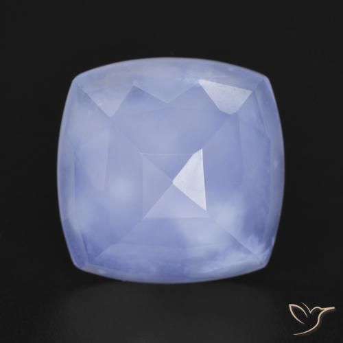 6.70ct Natürlicher Purpurblau Chalzedon, Kissen, Lichtdurchlässig