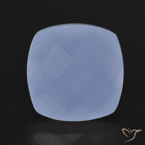 7.48ct Natürlicher Purpurblau Chalzedon, Kissen, Lichtdurchlässig
