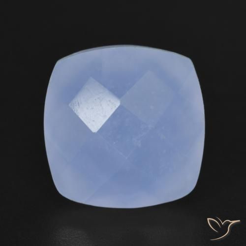 6.76ct Natürlicher Purpurblau Chalzedon, Kissen, Lichtdurchlässig
