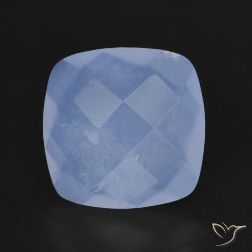4.73ct Natürlicher Purpurblau Chalzedon, Kissen, Lichtdurchlässig