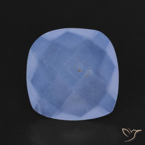 4.34ct Natürlicher Purpurblau Chalzedon, Kissen, Lichtdurchlässig