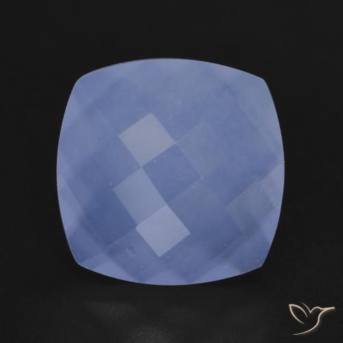 5.72ct Natürlicher Purpurblau Chalzedon, Kissen, Lichtdurchlässig