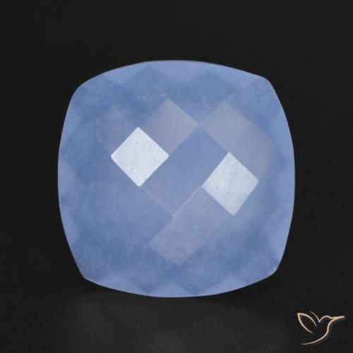 4.91ct Natürlicher Purpurblau Chalzedon, Kissen, Lichtdurchlässig