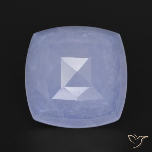 6.95ct Natürlicher Bläulich-violett Chalzedon, Kissen, Lichtdurchlässig