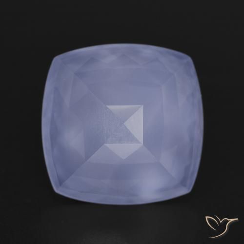 6.84ct Natürlicher Bläulich-violett Chalzedon, Kissen, Lichtdurchlässig