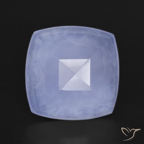5.97ct Natürlicher Mittelviolett Chalzedon, Kissen, Lichtdurchlässig