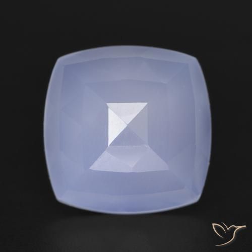6.76ct Natürlicher Purpurblau Chalzedon, Kissen, Lichtdurchlässig