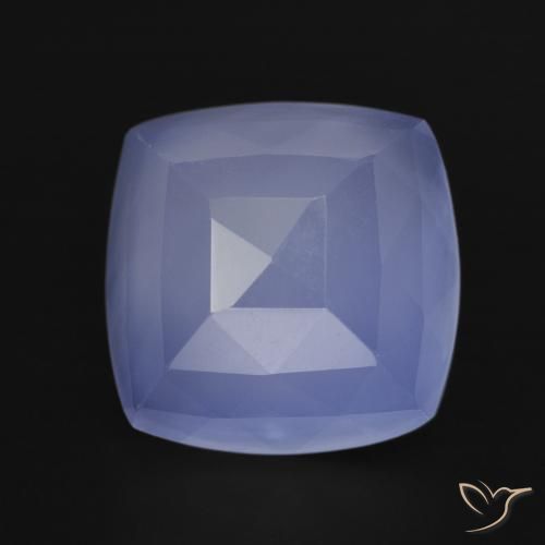 7.05ct Natürlicher violett-blau Chalzedon, Kissen, Lichtdurchlässig
