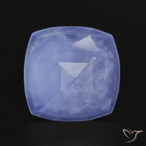 5.77ct Natürlicher violett-blau Chalzedon, Kissen, Lichtdurchlässig, Photo A