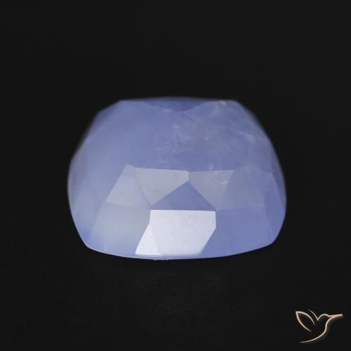 9,17 ctw natürlicher violett-blau Chalzedon, Kissen, Lichtdurchlässig