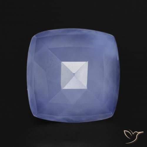 5.59ct Natürlicher Purpurblau Chalzedon, Kissen, Lichtdurchlässig