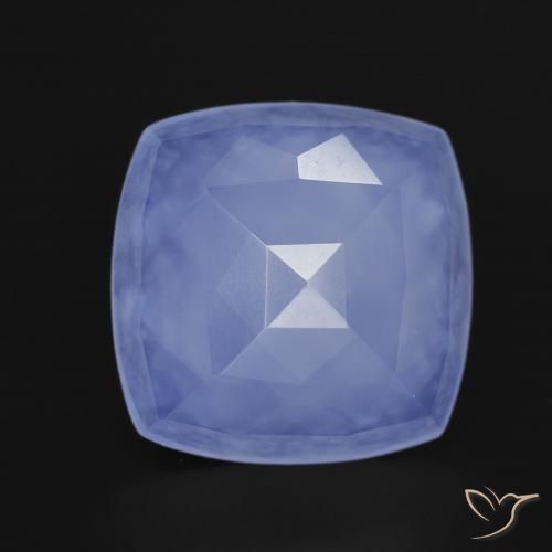 5.91ct Natürlicher Hellviolettes Blau Chalzedon, Kissen, Lichtdurchlässig