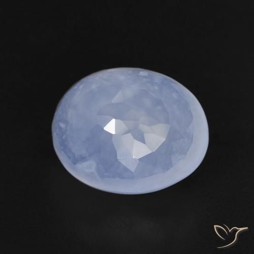 9,17 ctw natürlicher Hellviolettes Blau Chalzedon, Oval, Transparent