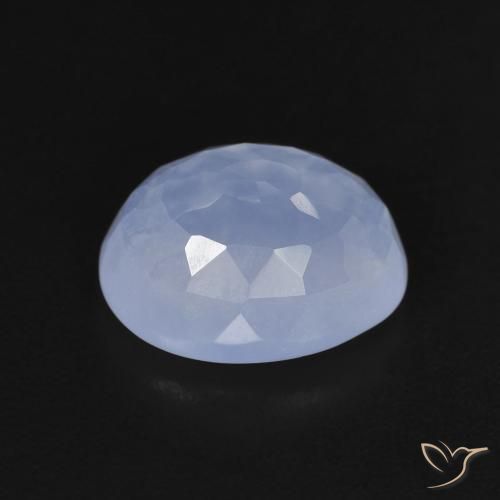 9,17 ctw natürlicher Hellviolettes Blau Chalzedon, Oval, Transparent