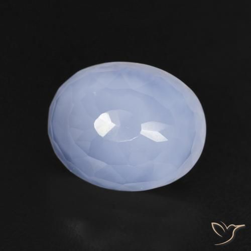 9,17 ctw natürlicher hellblau Chalzedon, Oval, Transparent