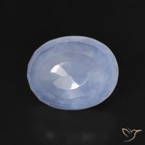 2.65ct Natürlicher Purpurblau Chalzedon, Oval, Transparent