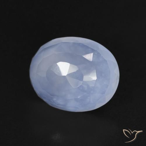 9,17 ctw natürlicher Purpurblau Chalzedon, Oval, Transparent