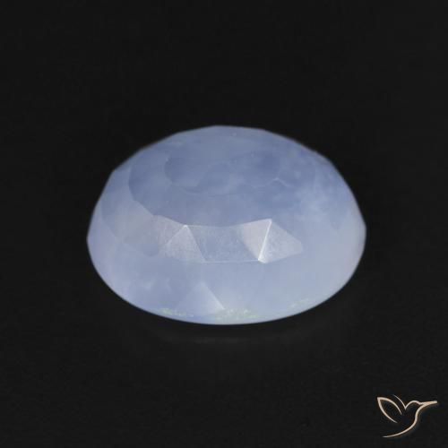 9,17 ctw natürlicher Purpurblau Chalzedon, Oval, Transparent