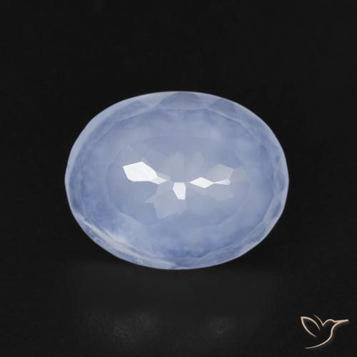 2.30ct Natürlicher Hellviolettes Blau Chalzedon, Oval, Transparent