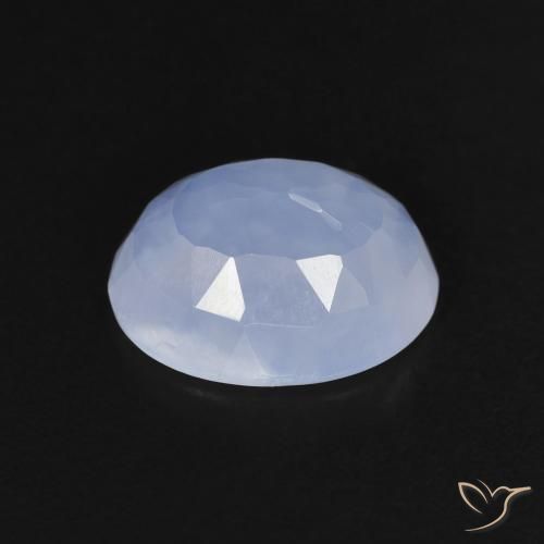 9,17 ctw natürlicher Hellviolettes Blau Chalzedon, Oval, Transparent