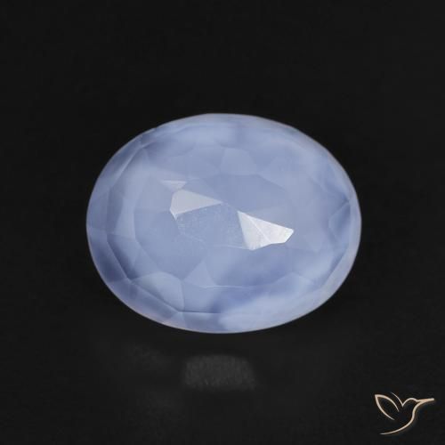 2.41ct Natürlicher violett-blau Chalzedon, Oval, Transparent
