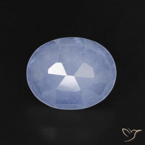 2.25ct Natürlicher Purpurblau Chalzedon, Oval, Transparent