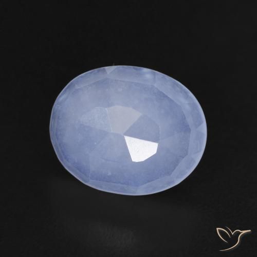 9,17 ctw natürlicher Purpurblau Chalzedon, Oval, Transparent