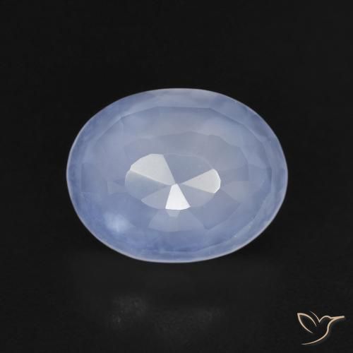 2.33ct Natürlicher Purpurblau Chalzedon, Oval, Transparent