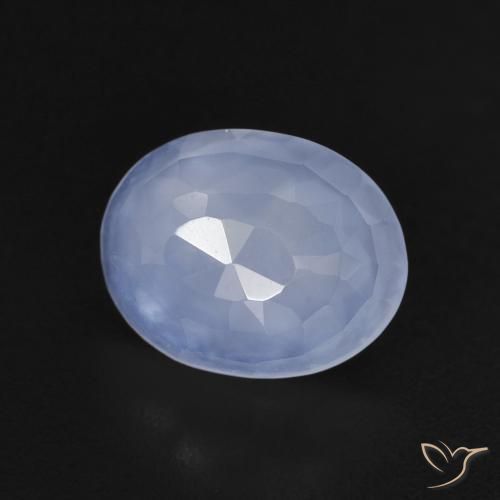 9,17 ctw natürlicher Purpurblau Chalzedon, Oval, Transparent
