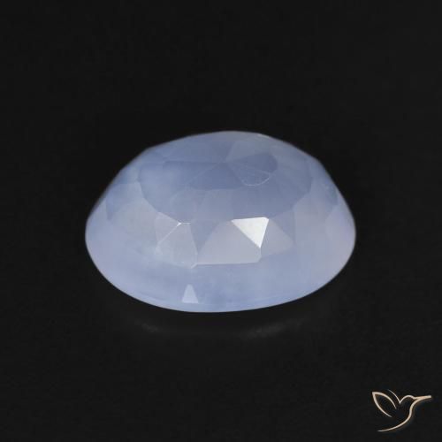 9,17 ctw natürlicher Purpurblau Chalzedon, Oval, Transparent