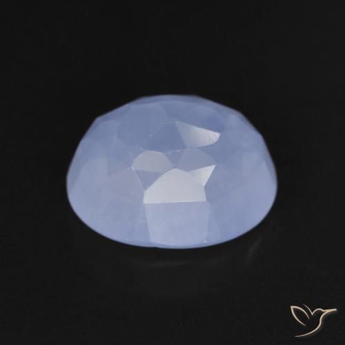 9,17 ctw natürlicher Purpurblau Chalzedon, Oval, Transparent