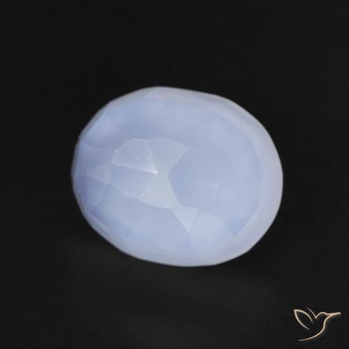 9,17 ctw natürlicher Purpurblau Chalzedon, Oval, Transparent