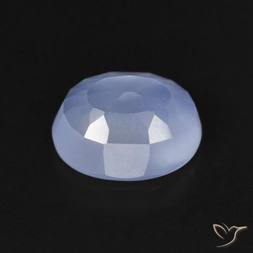 9,17 ctw natürlicher Purpurblau Chalzedon, Oval, Transparent