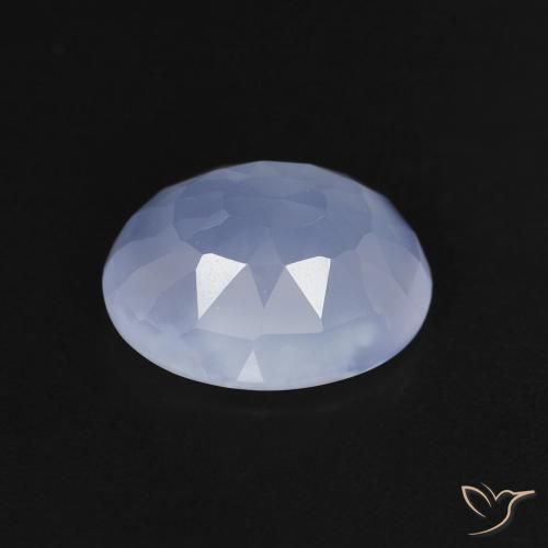 9,17 ctw natürlicher Purpurblau Chalzedon, Oval, Transparent
