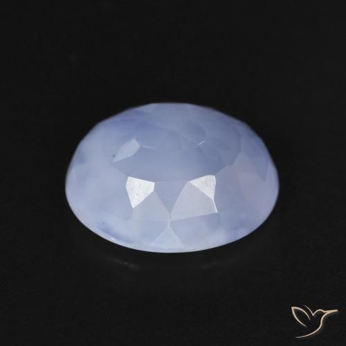 9,17 ctw natürlicher Purpurblau Chalzedon, Oval, Transparent