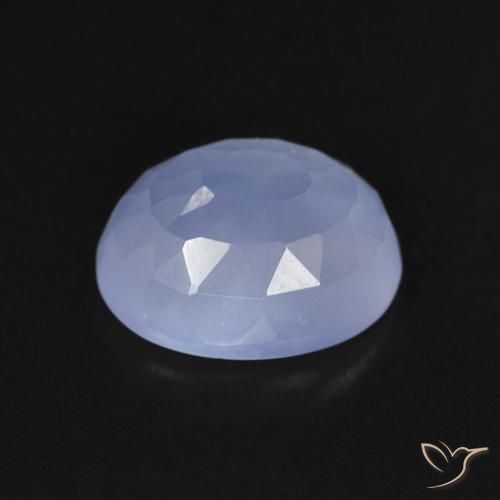 9,17 ctw natürlicher Purpurblau Chalzedon, Oval, Transparent