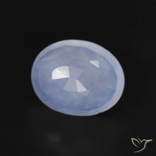 9,17 ctw natürlicher Purpurblau Chalzedon, Oval, Transparent