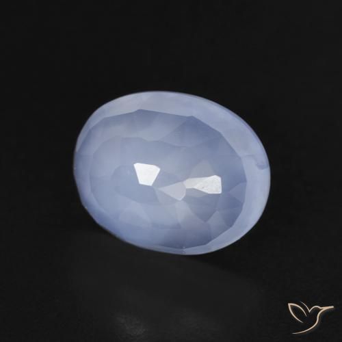 9,17 ctw natürlicher Purpurblau Chalzedon, Oval, Transparent
