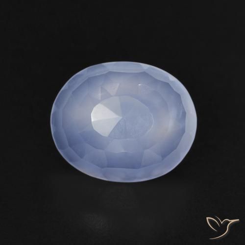 2.28ct Natürlicher Purpurblau Chalzedon, Oval, Transparent
