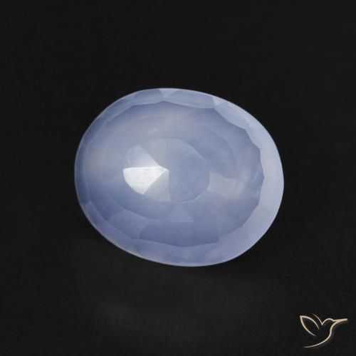9,17 ctw natürlicher Purpurblau Chalzedon, Oval, Transparent