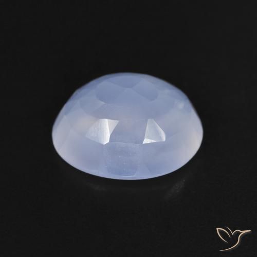 9,17 ctw natürlicher Purpurblau Chalzedon, Oval, Transparent