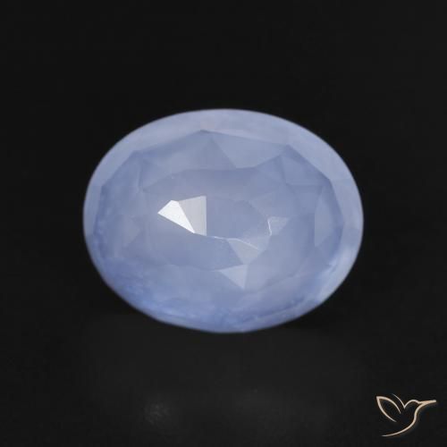 2.67ct Natürlicher Purpurblau Chalzedon, Oval, Transparent