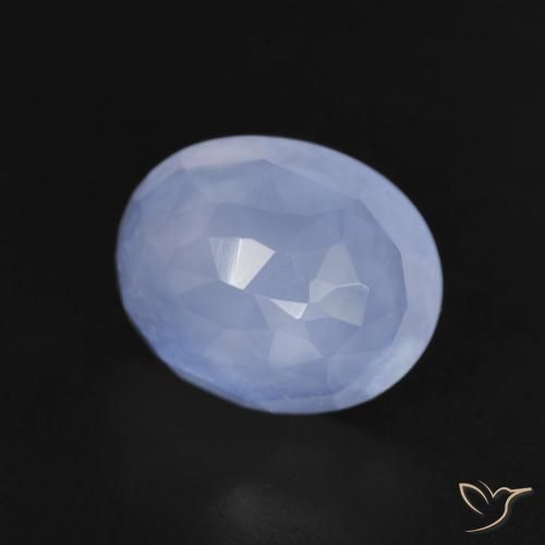 9,17 ctw natürlicher Purpurblau Chalzedon, Oval, Transparent